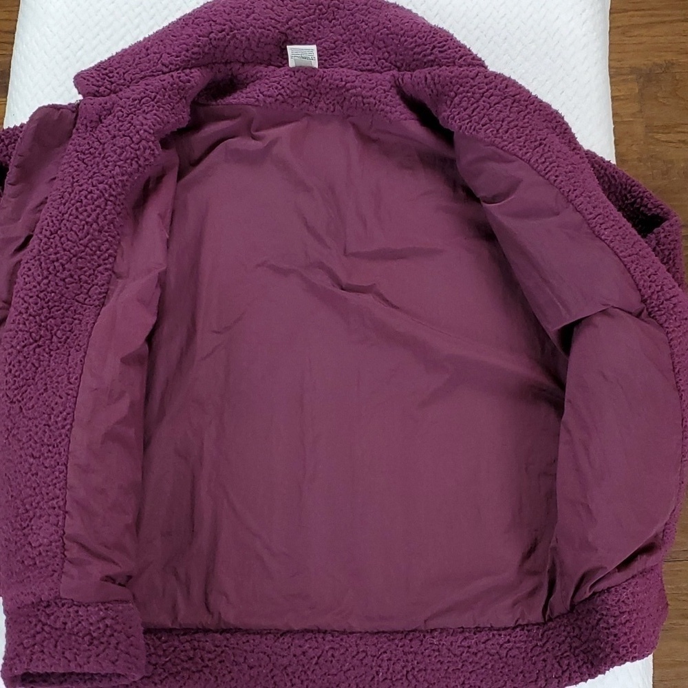 Victoria's Secret Pink "Eggplant" Oversized Sherpa Zip-Up Jacket XS - Picture 12 of 17